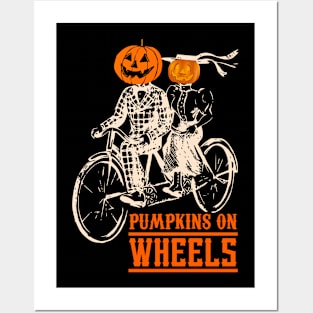 Halloween Pumpkins on Wheels Posters and Art